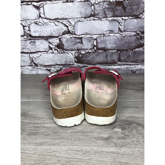 Birkis By Birkenstock Pink Leather Buckle Strap Platform Sandals Women Sz 35EU/5 - Picture 5 of 16